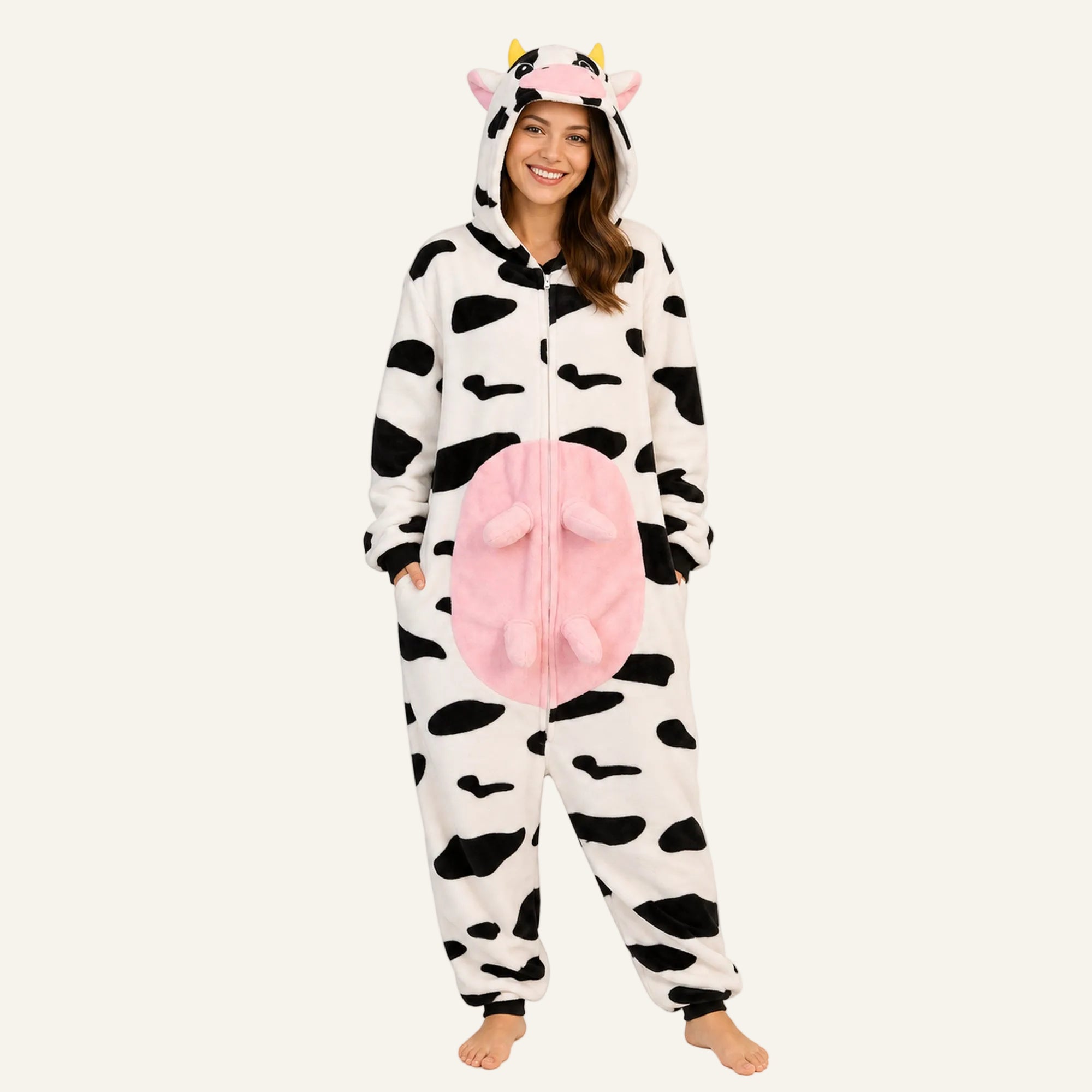 Pink Cow Kigurumi character onesie
