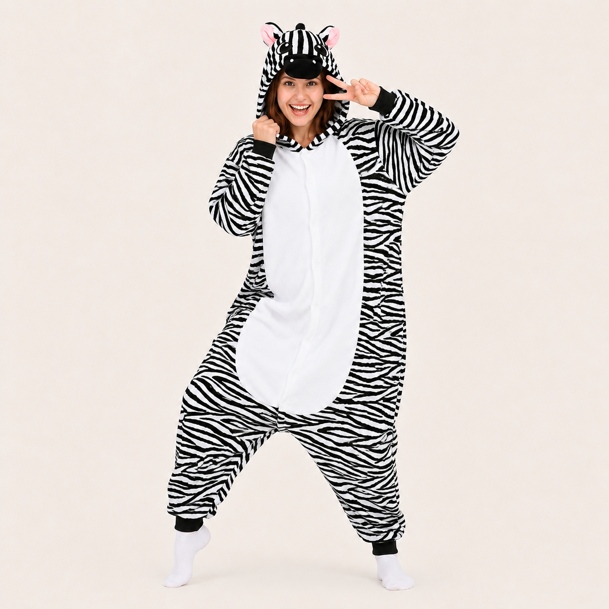 Zebra Kigurumi Onesie
