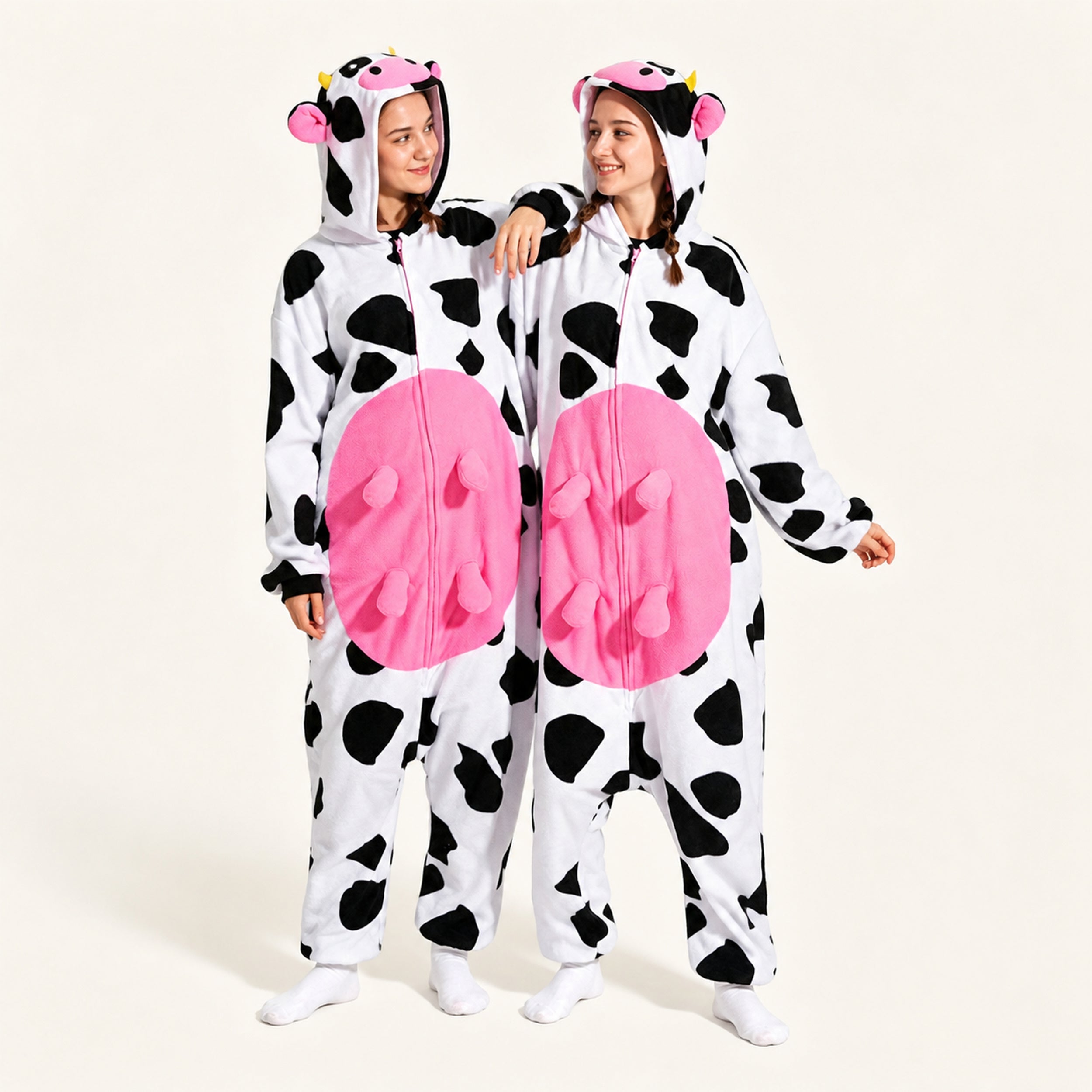 Colorful Cow Fleece Kigurumi Onesie