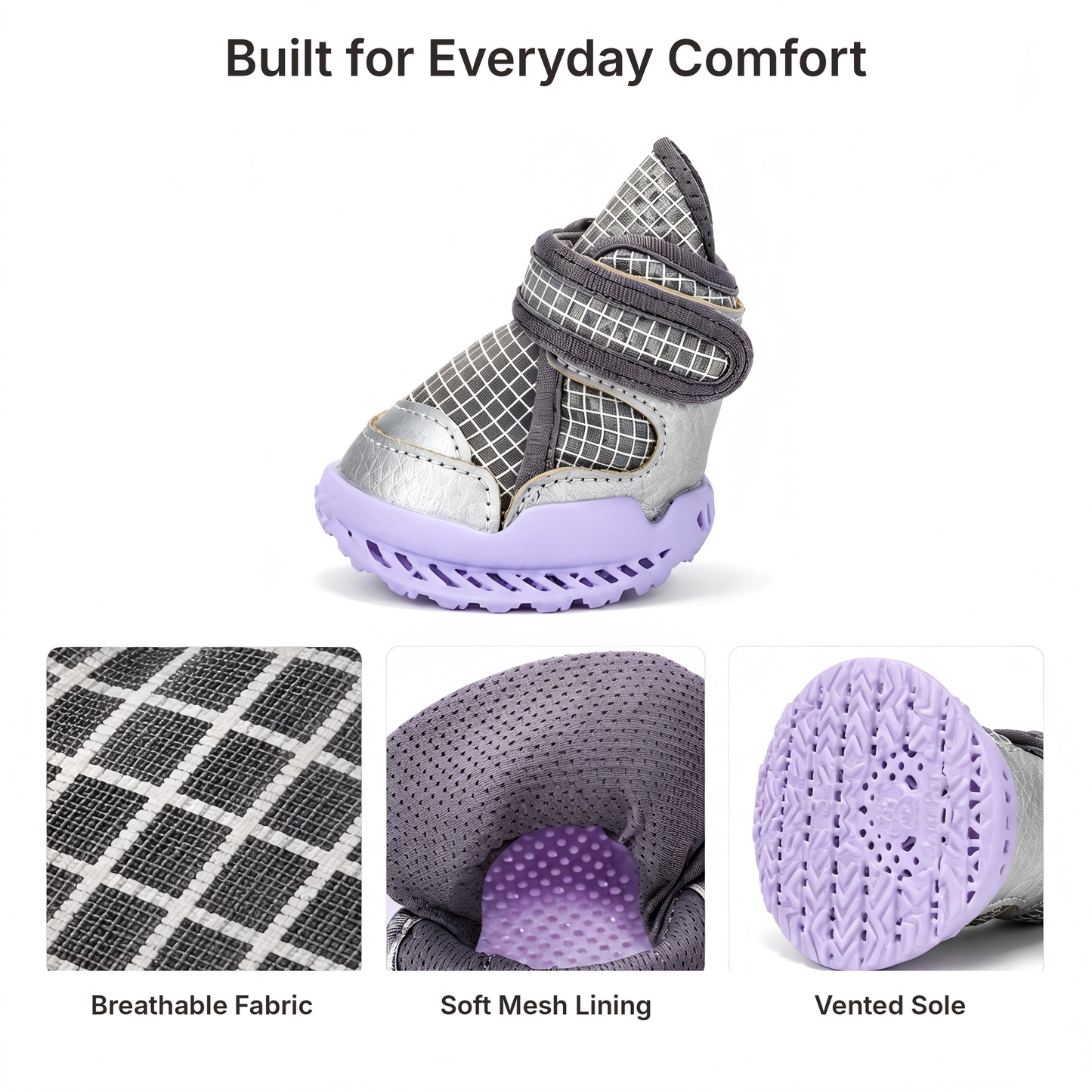 Leoxa Plum Purple Dog Shoes