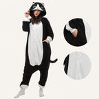 Black & White Cat Kigurumi Onesie