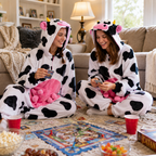 Colorful Cow Fleece Kigurumi Onesie