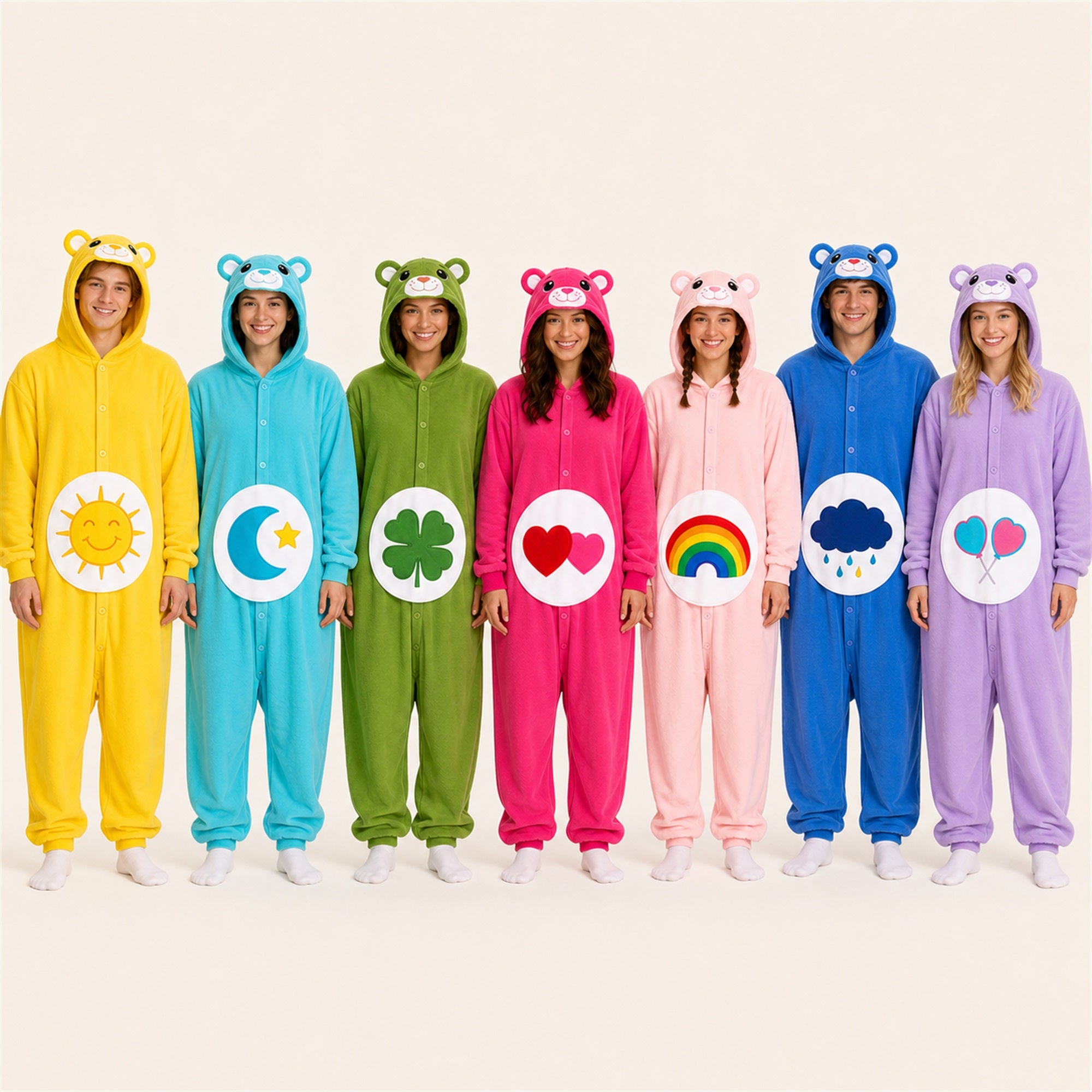 Color lineup of adult icon bear kigurumi styles