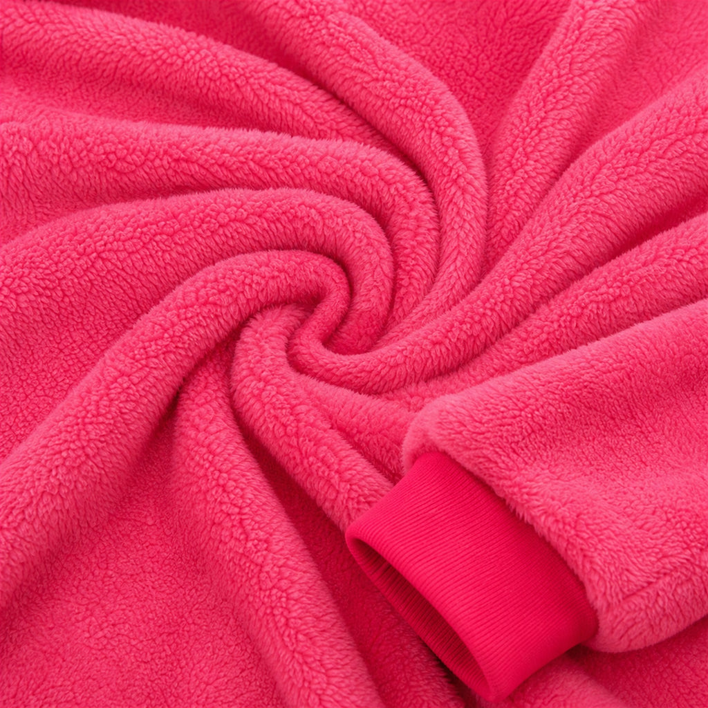 Close-up view of the icon bear kigurumi polar fleece texture