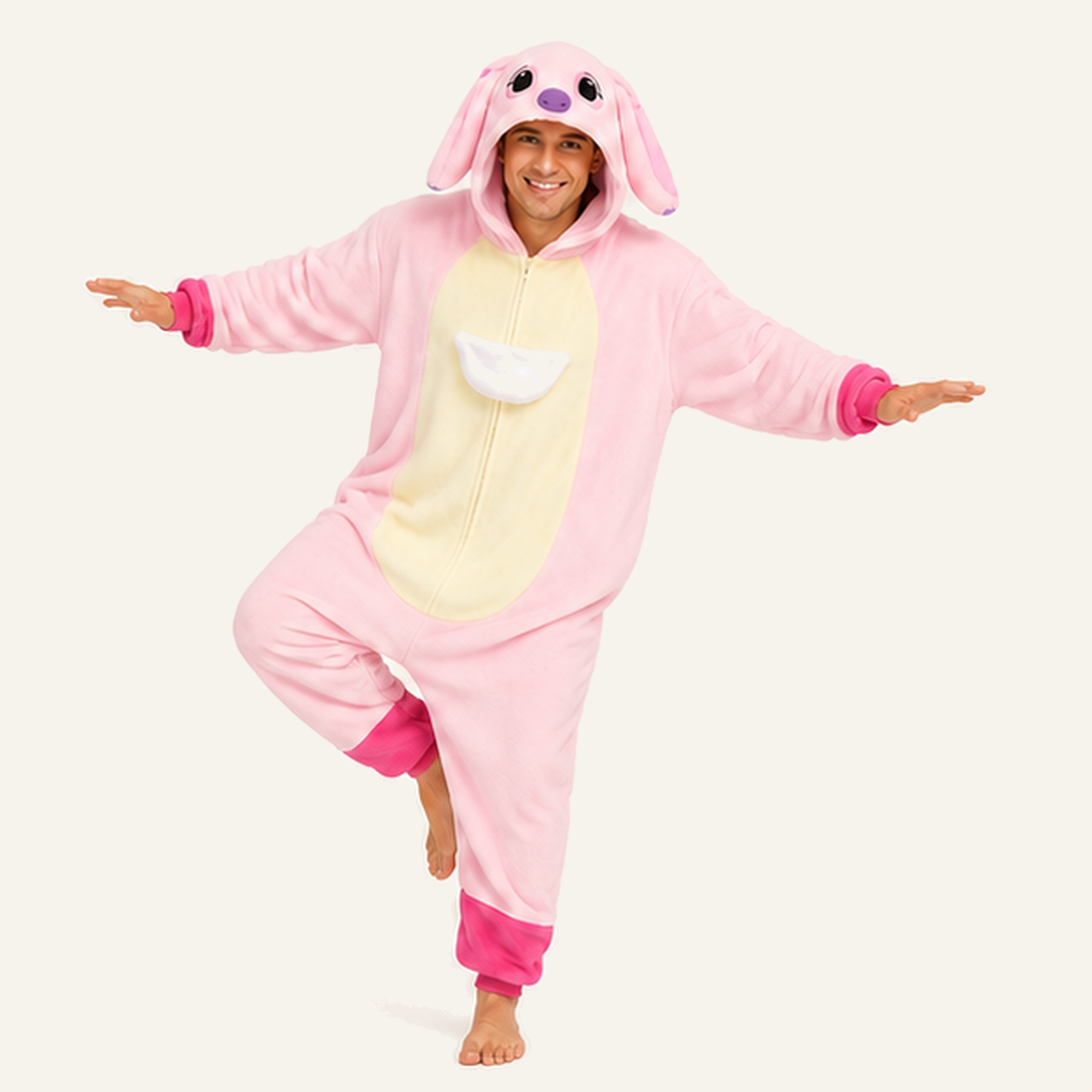 Angel Pink Puppy Kigurumi Onesie 04 active studio