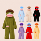 Seven available colors of the big mouth monster kigurumi