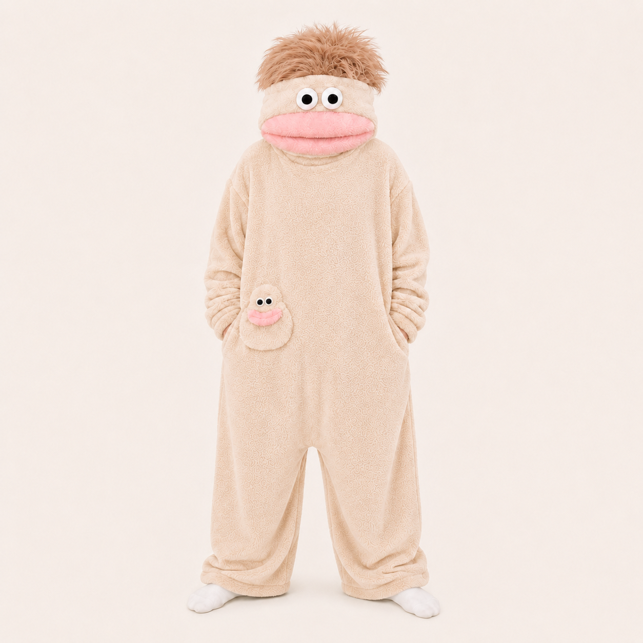 Cream big mouth monster kigurumi