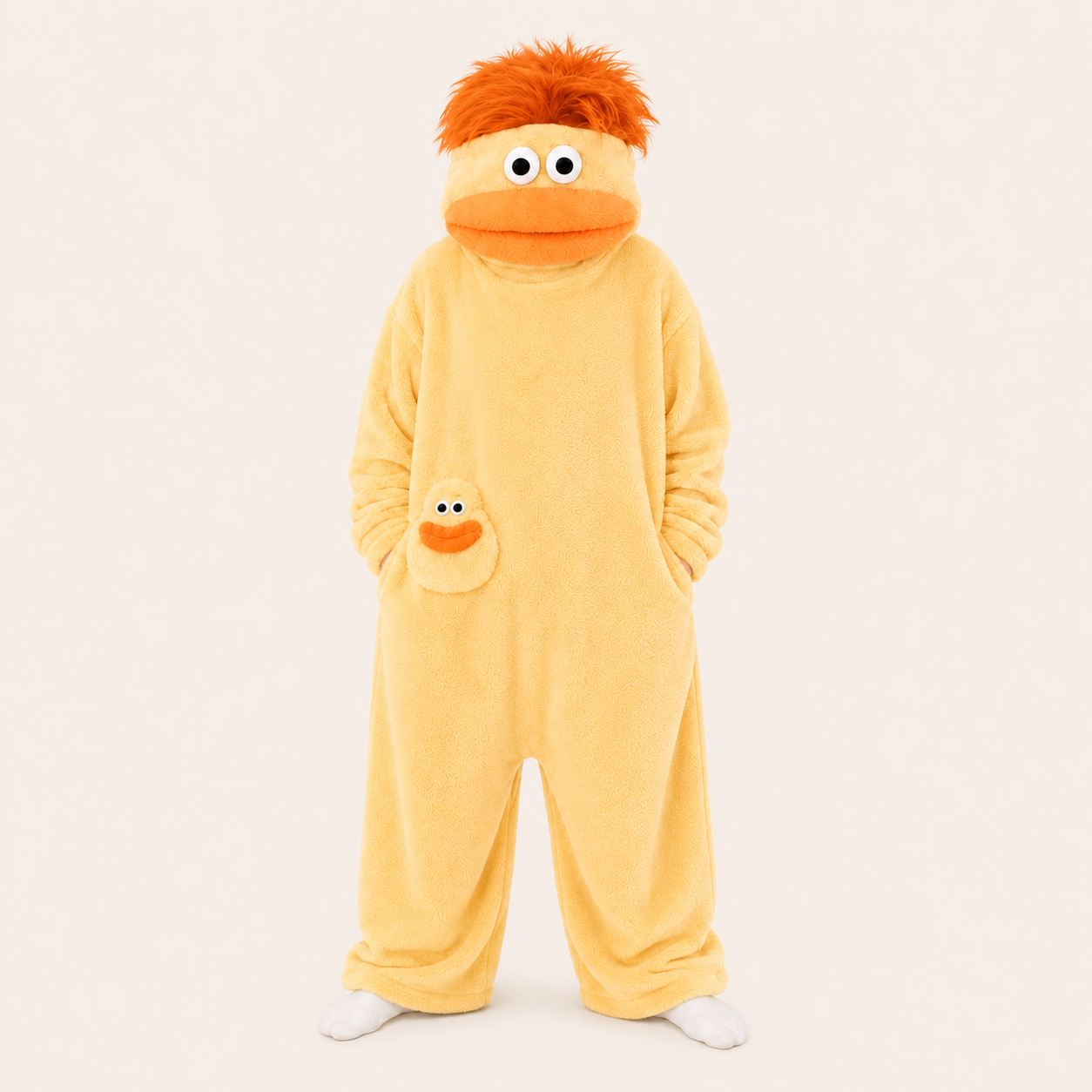 Golden Yellow big mouth monster kigurumi