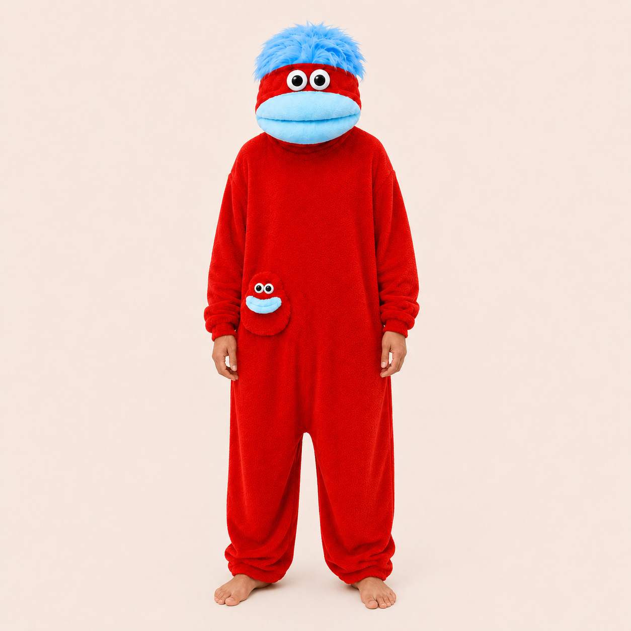 Red big mouth monster kigurumi