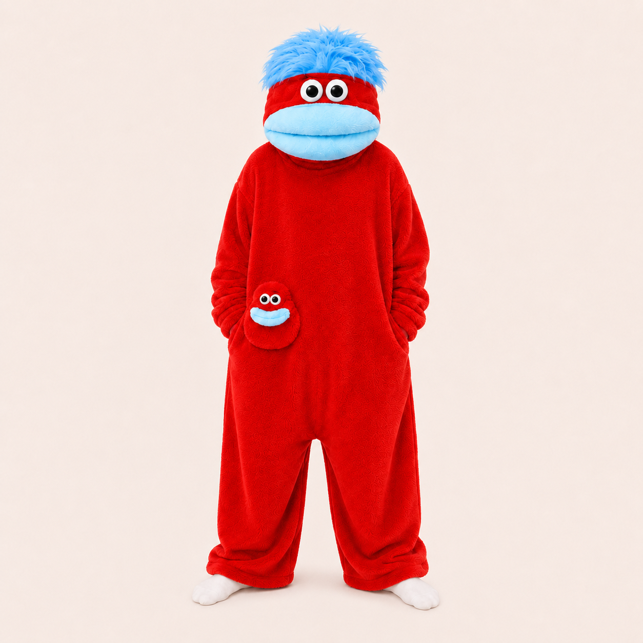 Red big mouth monster kigurumi