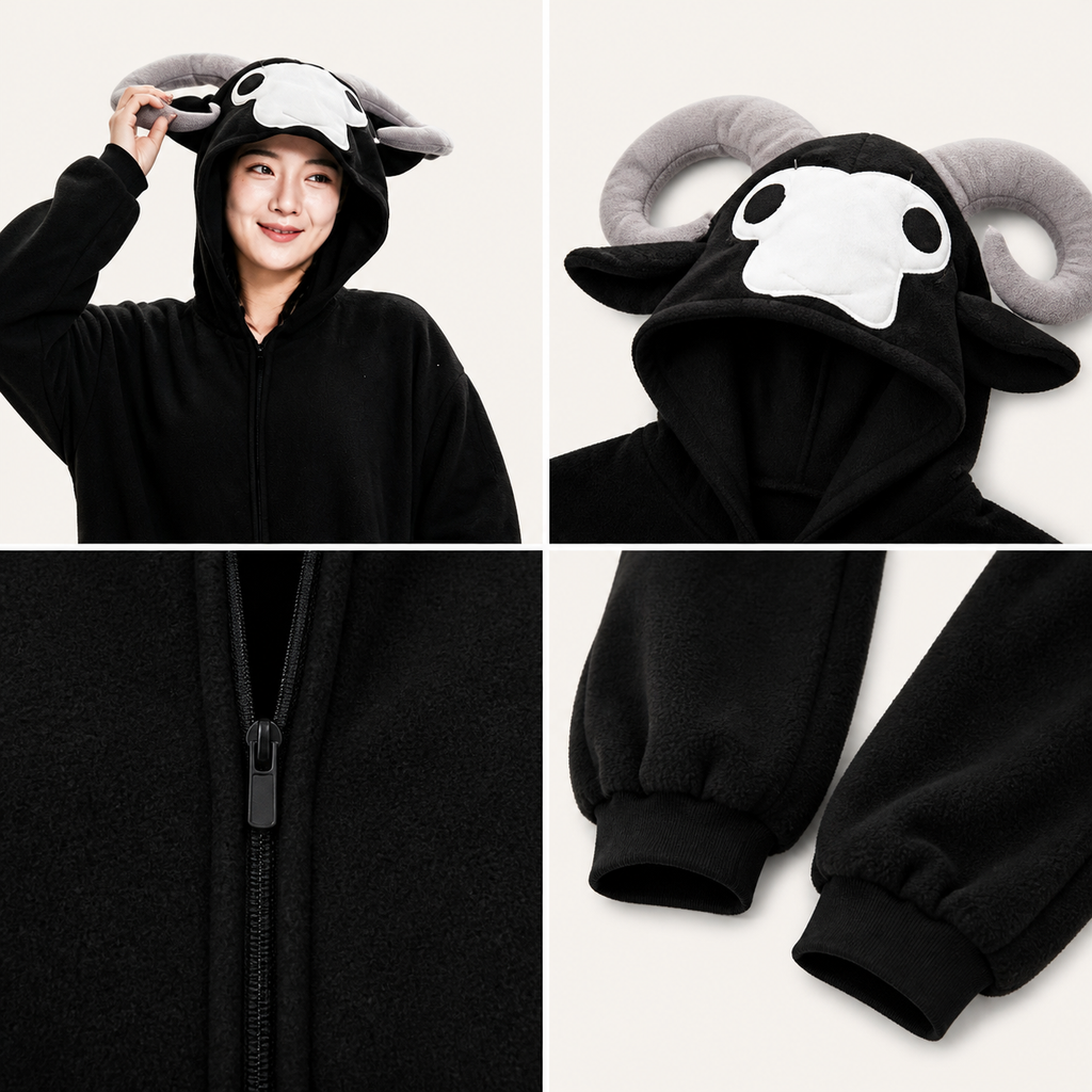 Black Goat Kigurumi Onesie view 7