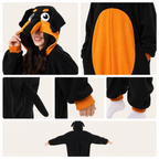 Black & Orange Hound Dog Kigurumi Onesie - feature details