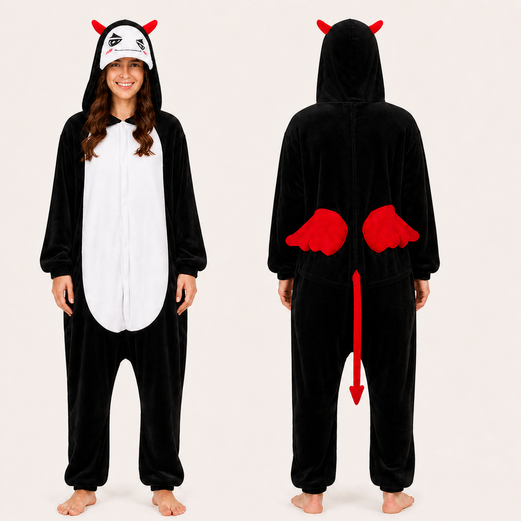 Anime Devil Character kigurumi onesie — 02 front back