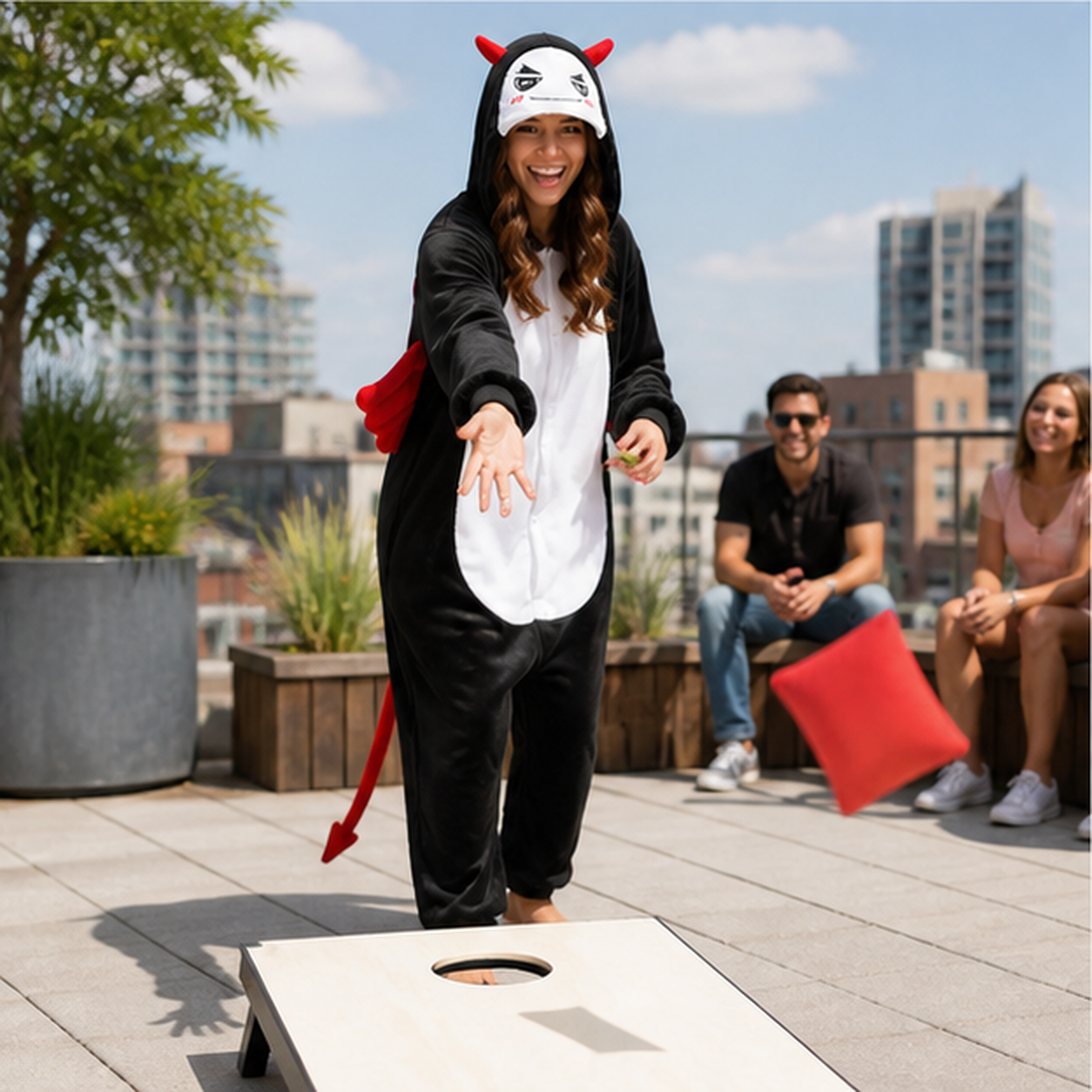 Anime Devil Character kigurumi onesie — 07 outdoor scene