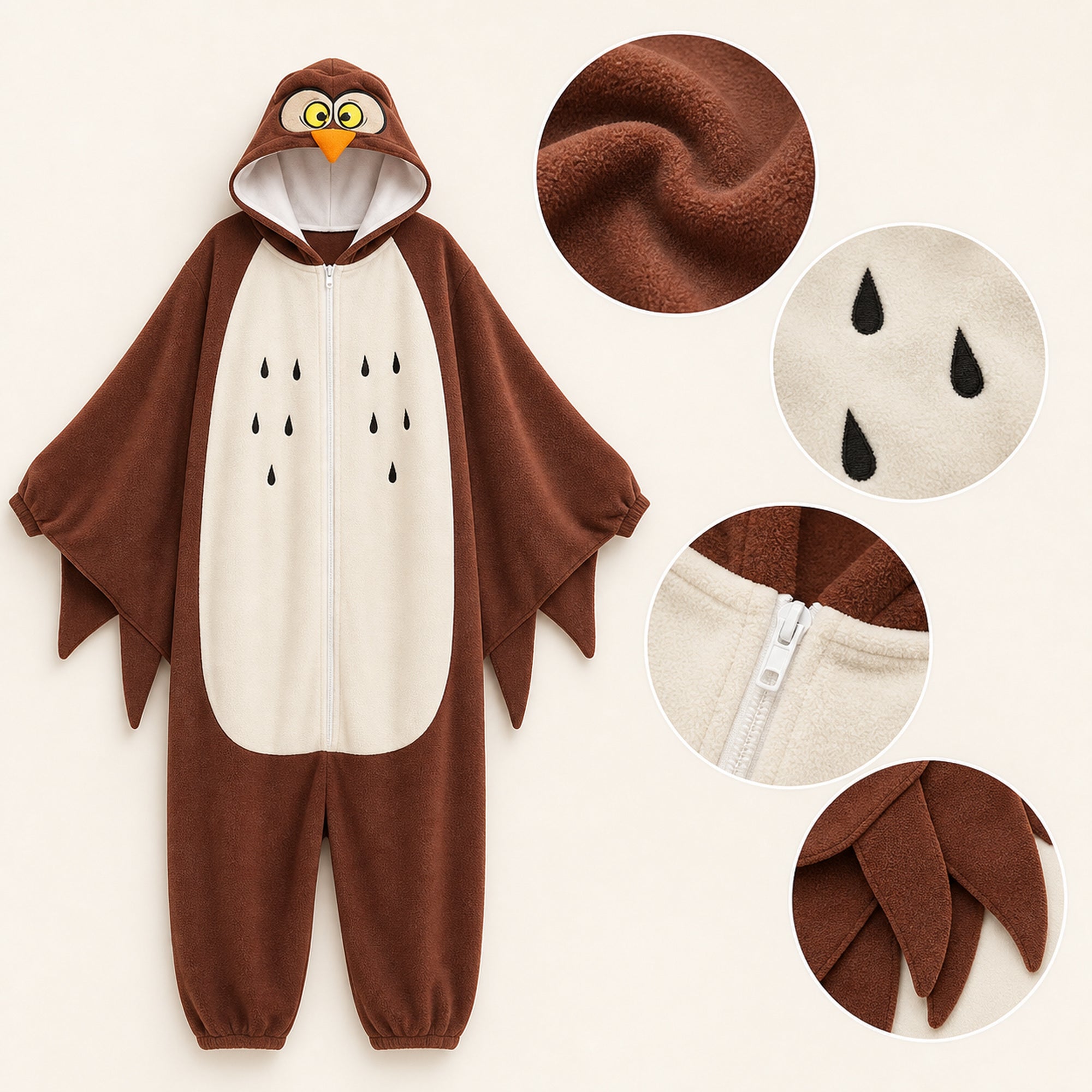 Brown Owl Kigurumi Onesie view 6