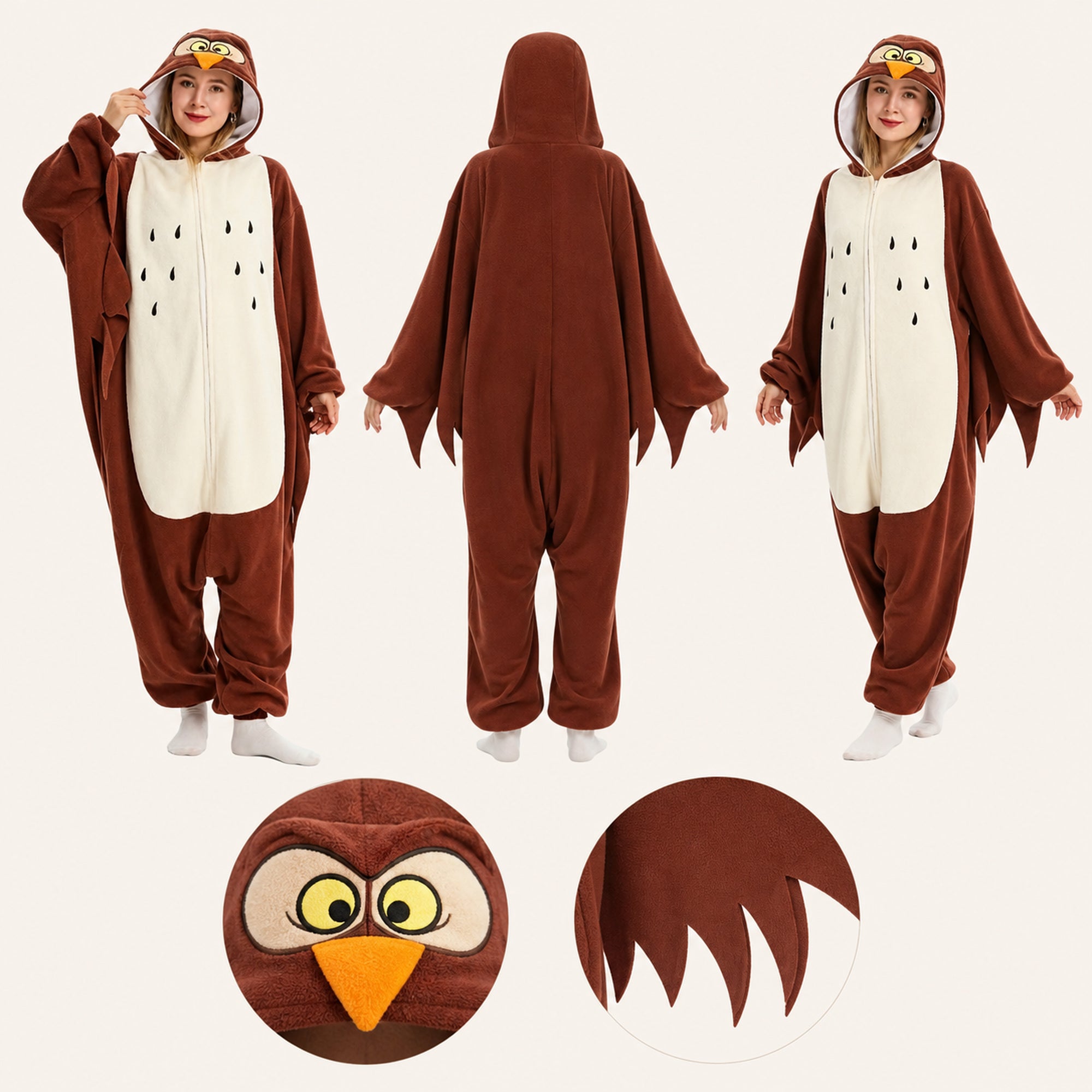Brown Owl Kigurumi Onesie view 9