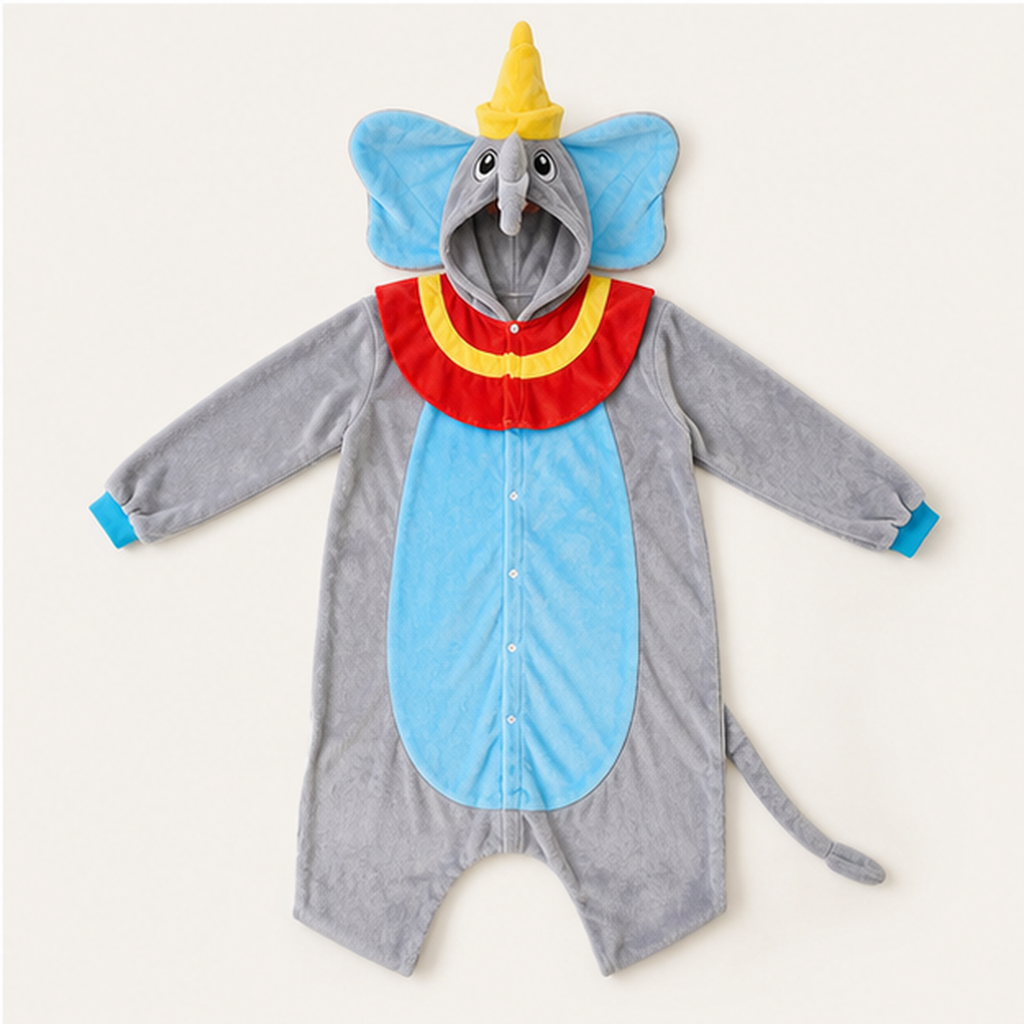 Dumbo Blue Elephant Kigurumi Onesie 08 detail