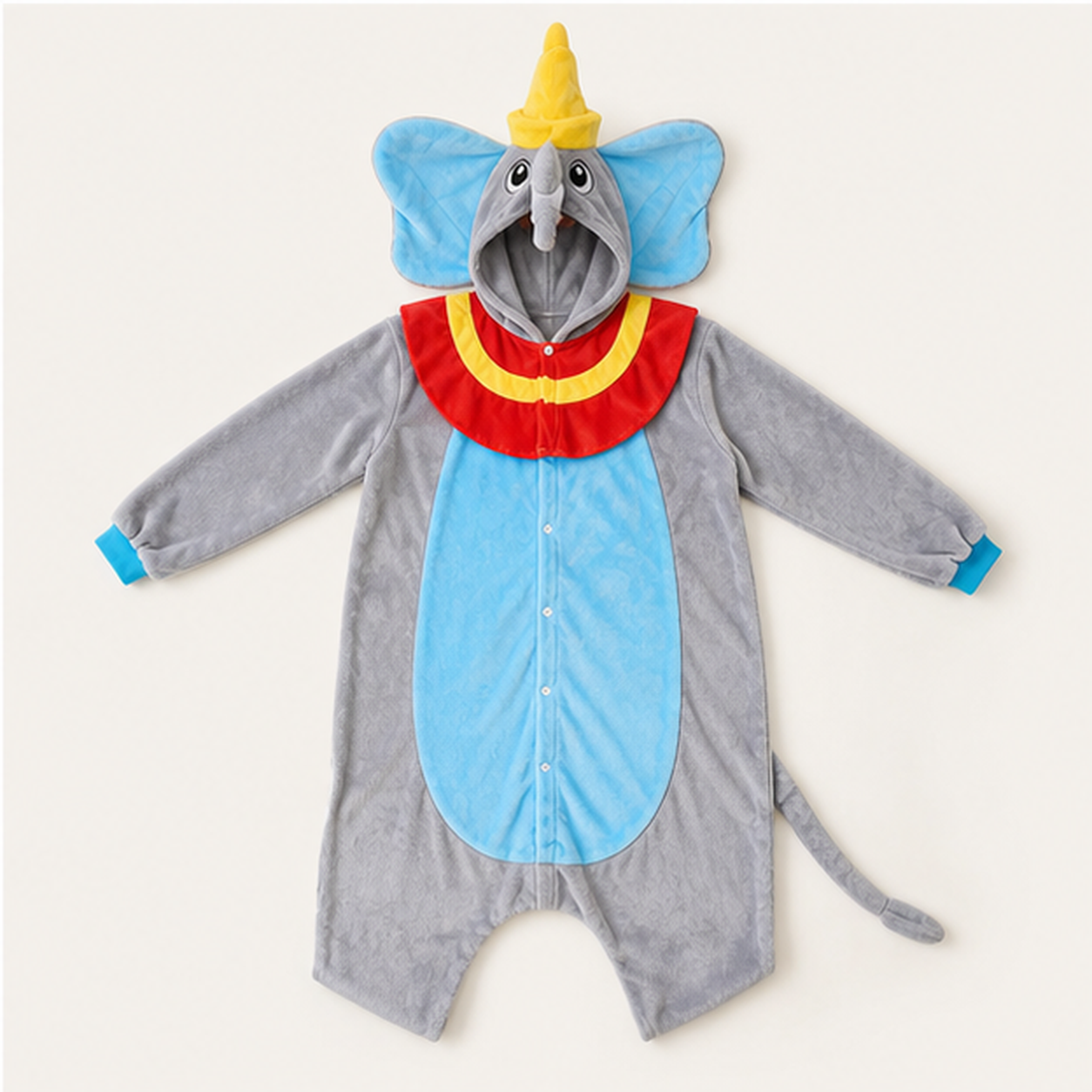 Dumbo Blue Elephant Kigurumi Onesie 08 detail