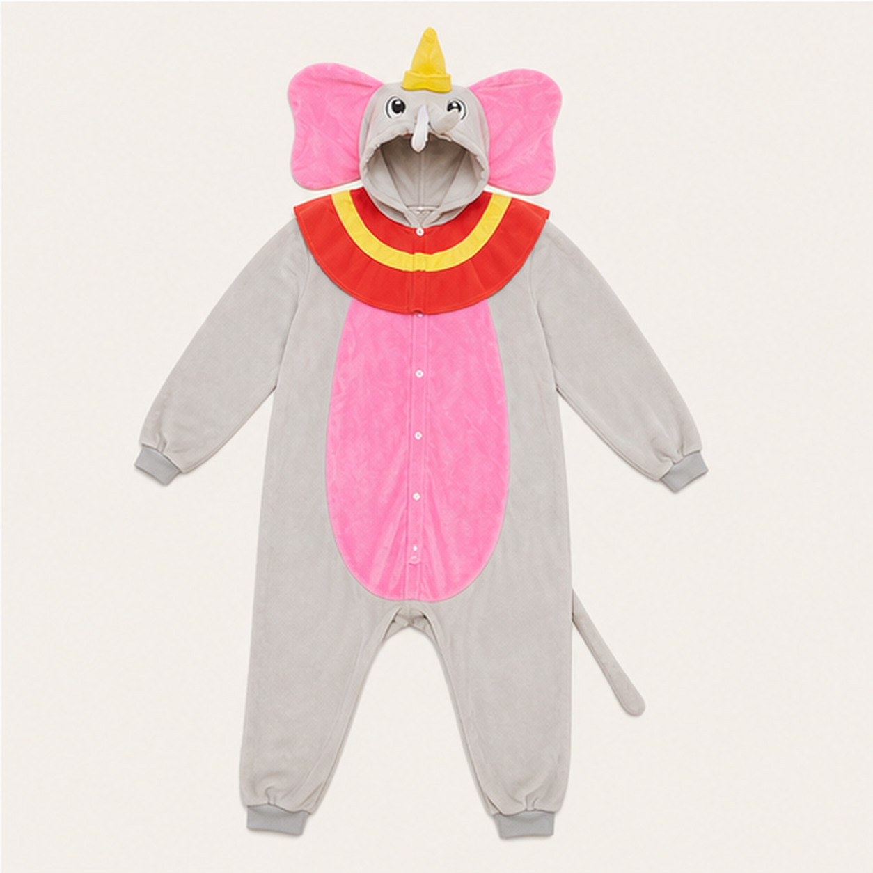 Dumbo Pink Elephant Kigurumi Onesie 08 detail