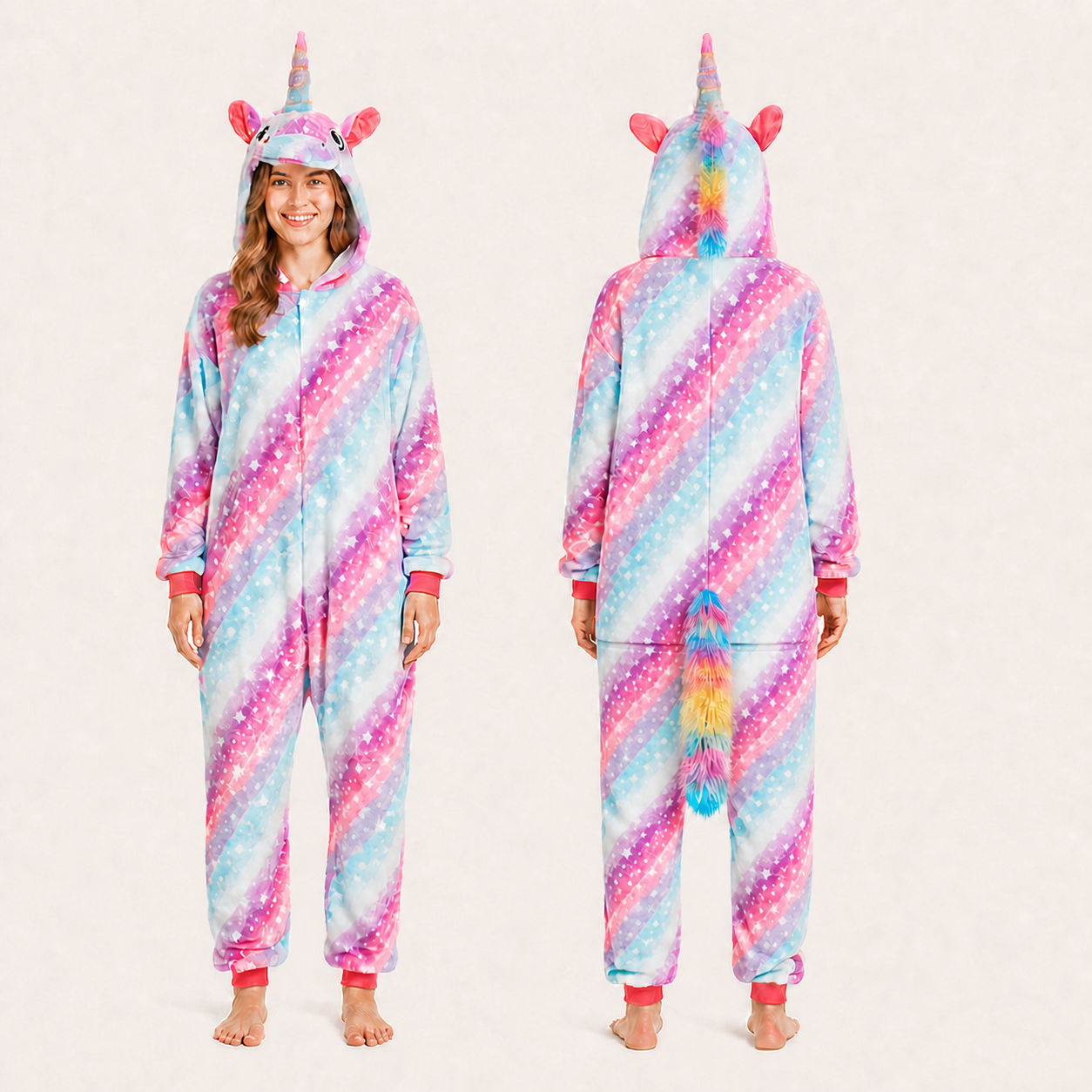 Galaxy Unicorn kigurumi onesie — 02 front back
