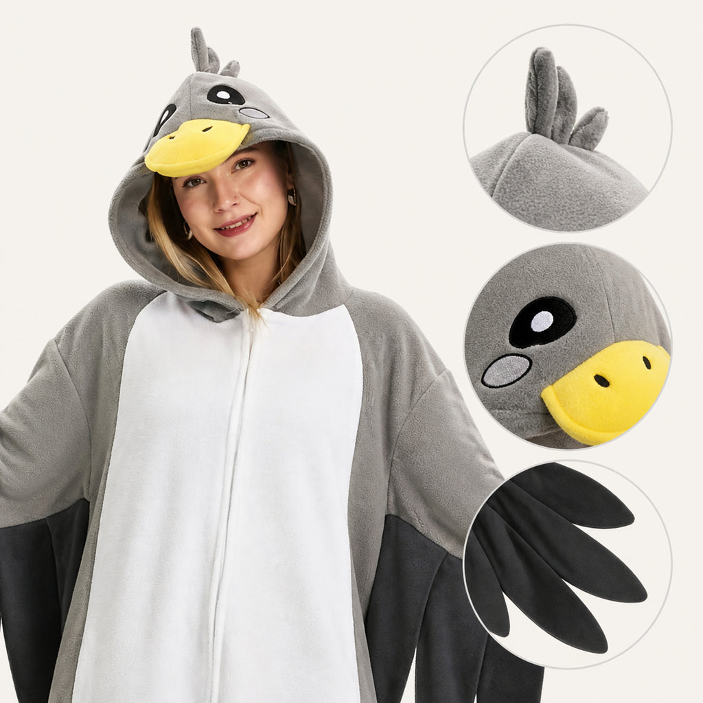 Gray Gull Kigurumi Onesie view 5