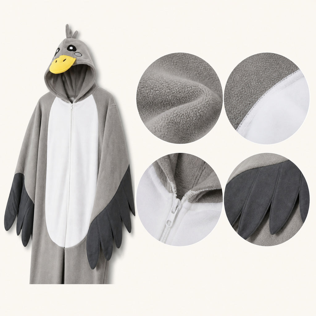 Gray Gull Kigurumi Onesie view 6