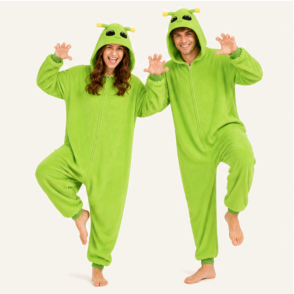 Green Alien Kigurumi Onesie 03 friends studio