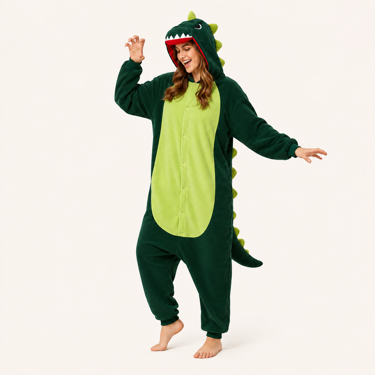 Green Dinosaur Kigurumi Onesie