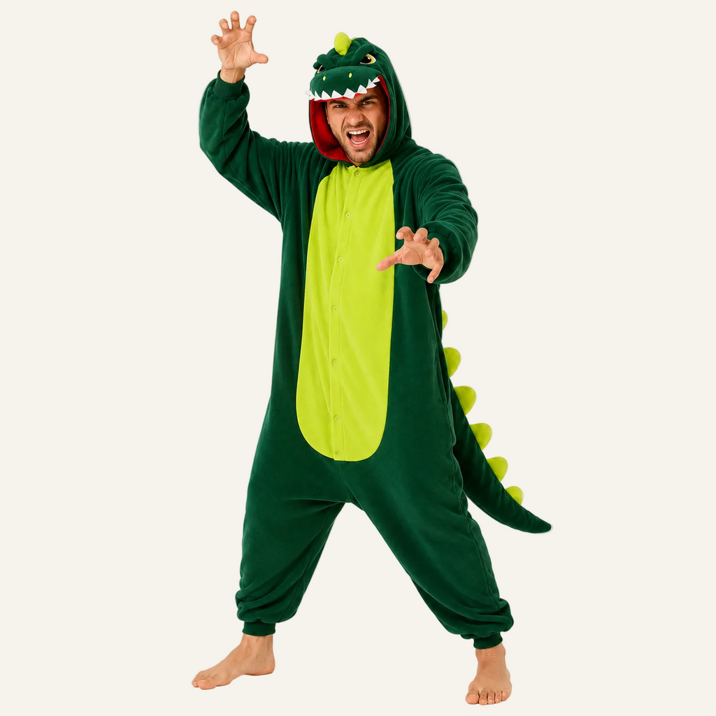 Green Dinosaur Kigurumi Onesie