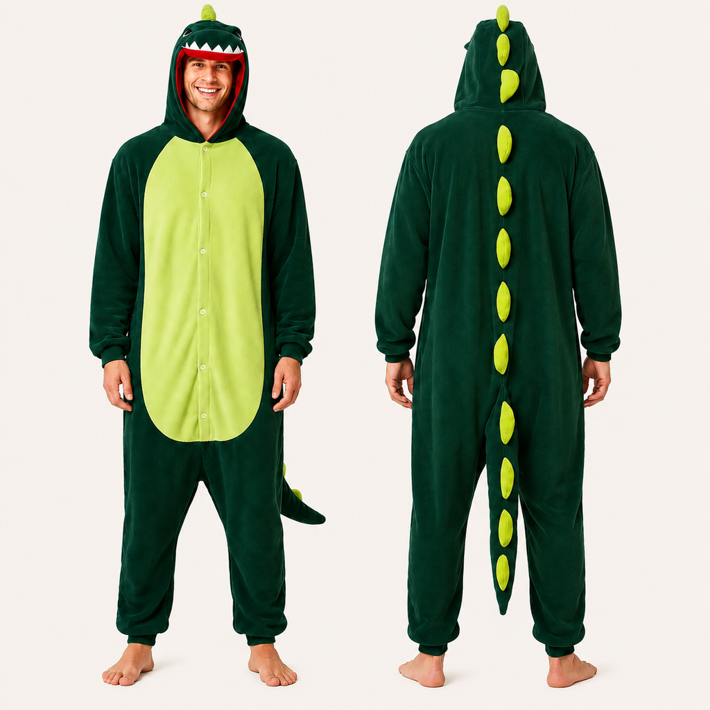 Green Dinosaur Kigurumi Onesie