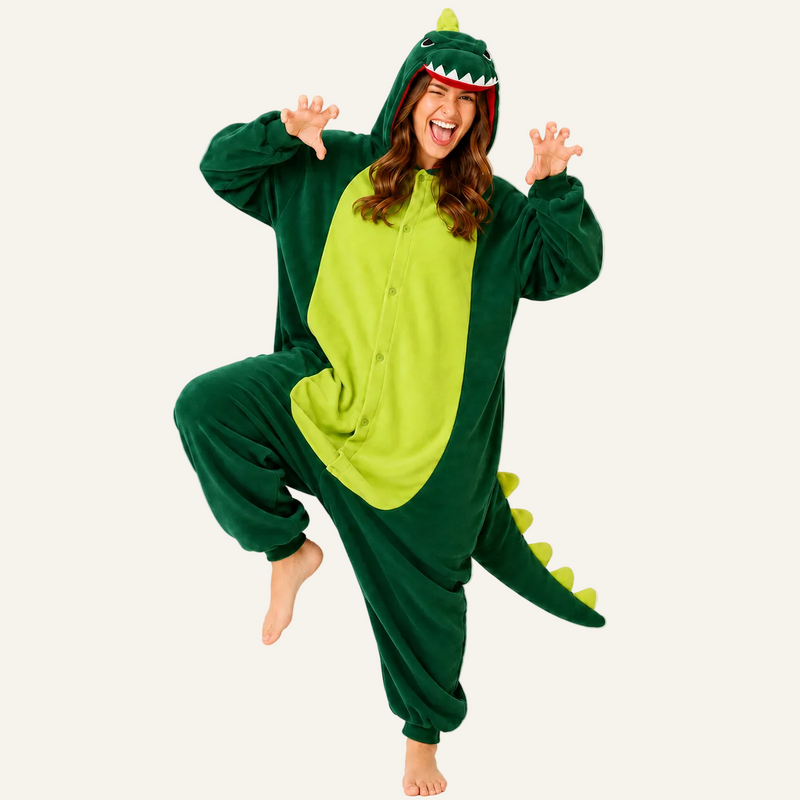 Green Dinosaur Kigurumi Onesie