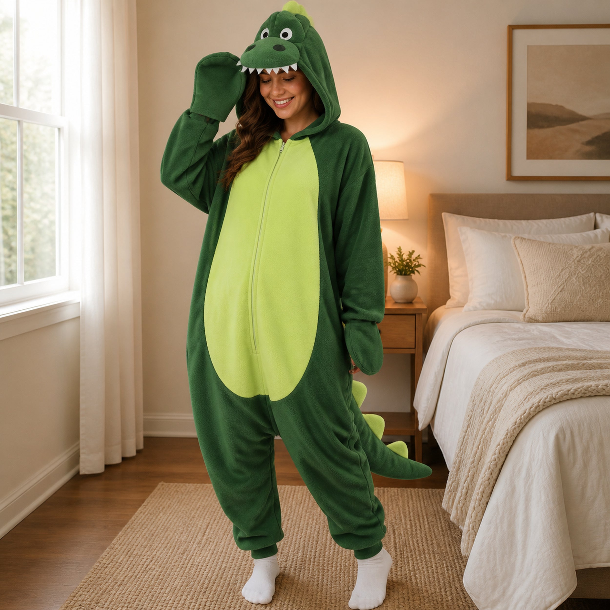 Green Dinosaur Kigurumi Onesie - image 9
