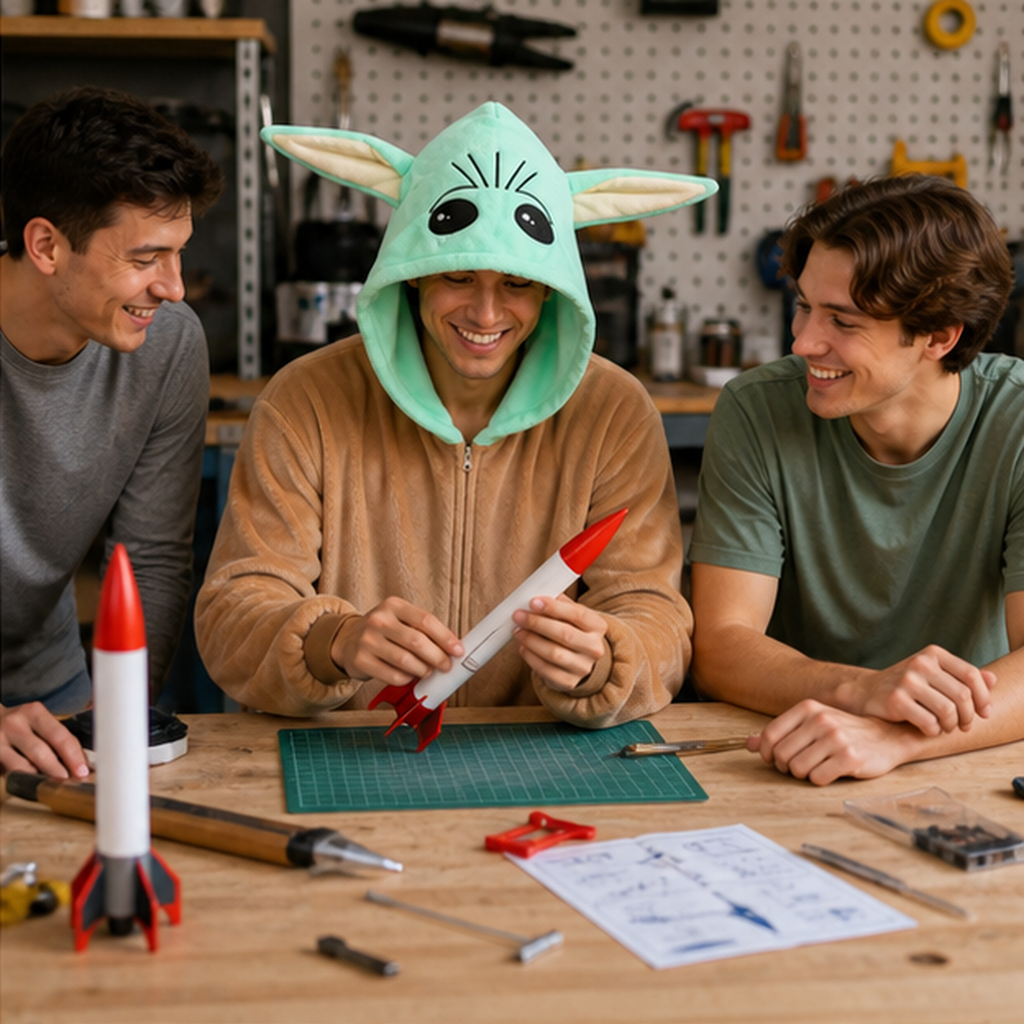 Grogu kigurumi onesie — 06 friends scene