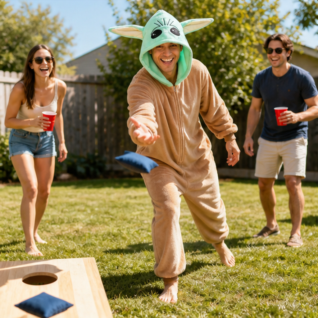Grogu kigurumi onesie — 07 outdoor scene