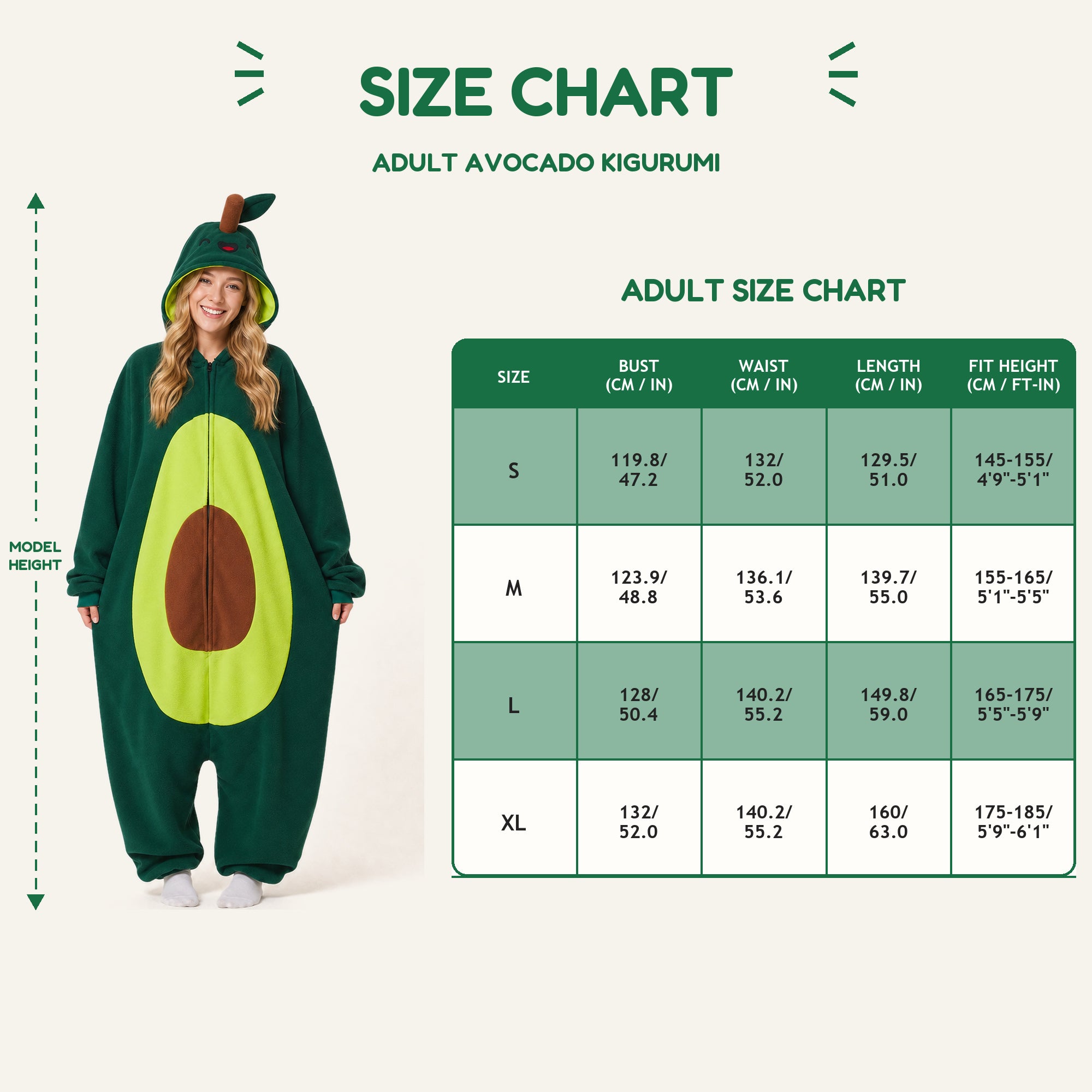 Avocado kigurumi fit reference