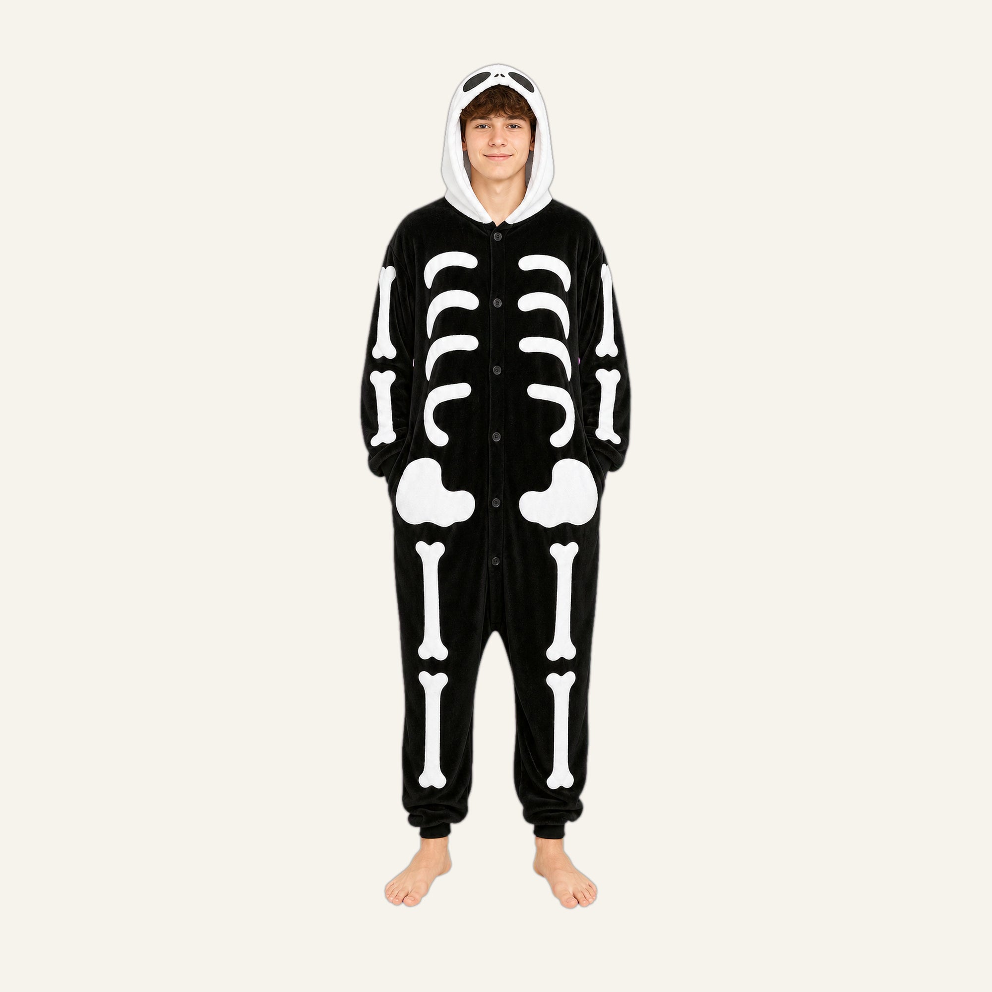 Skeleton onesie size M fit
