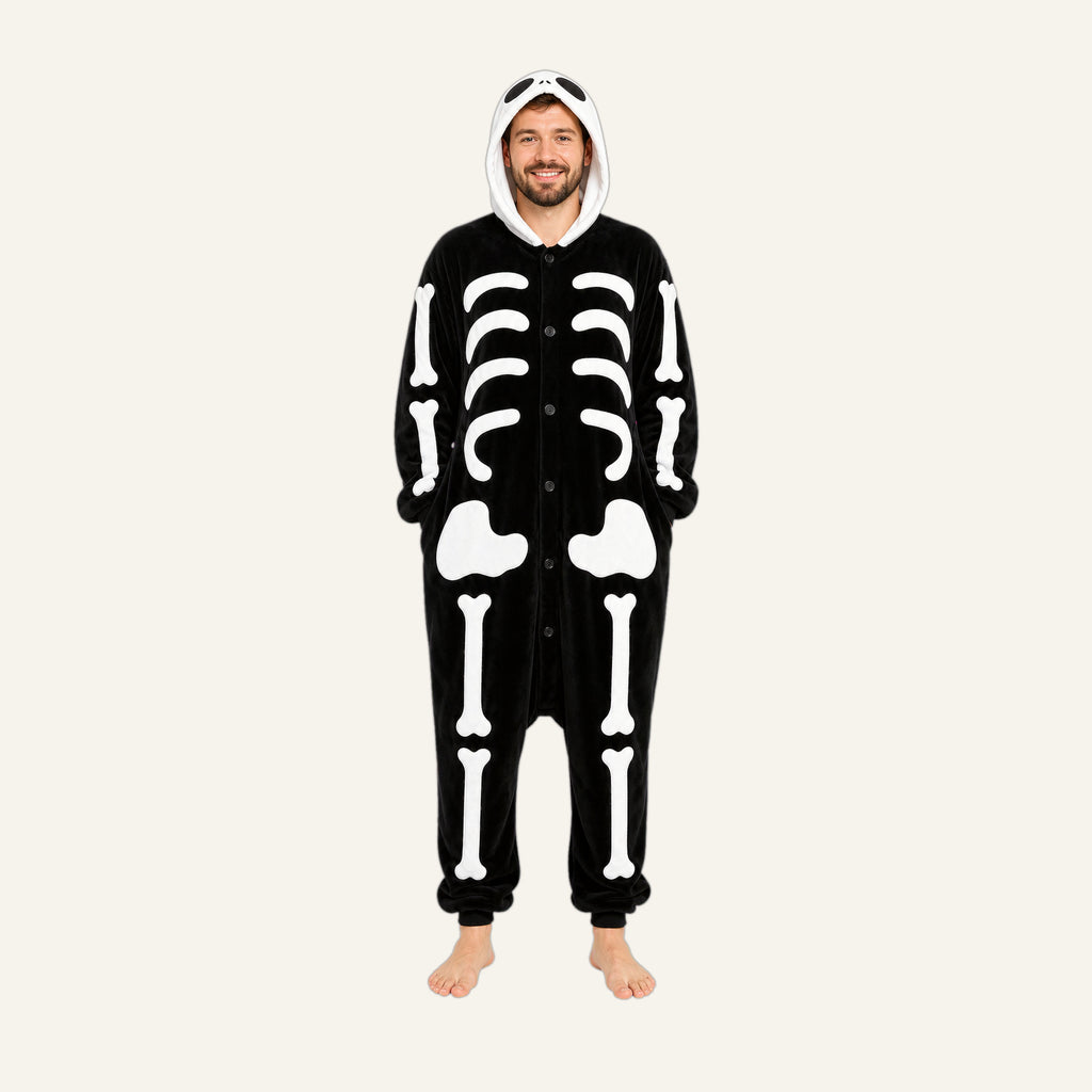 Skeleton onesie size XL fit