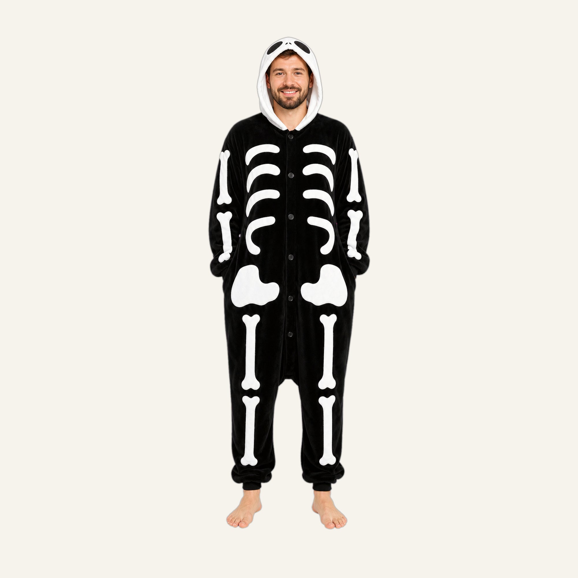 Skeleton onesie size XL fit