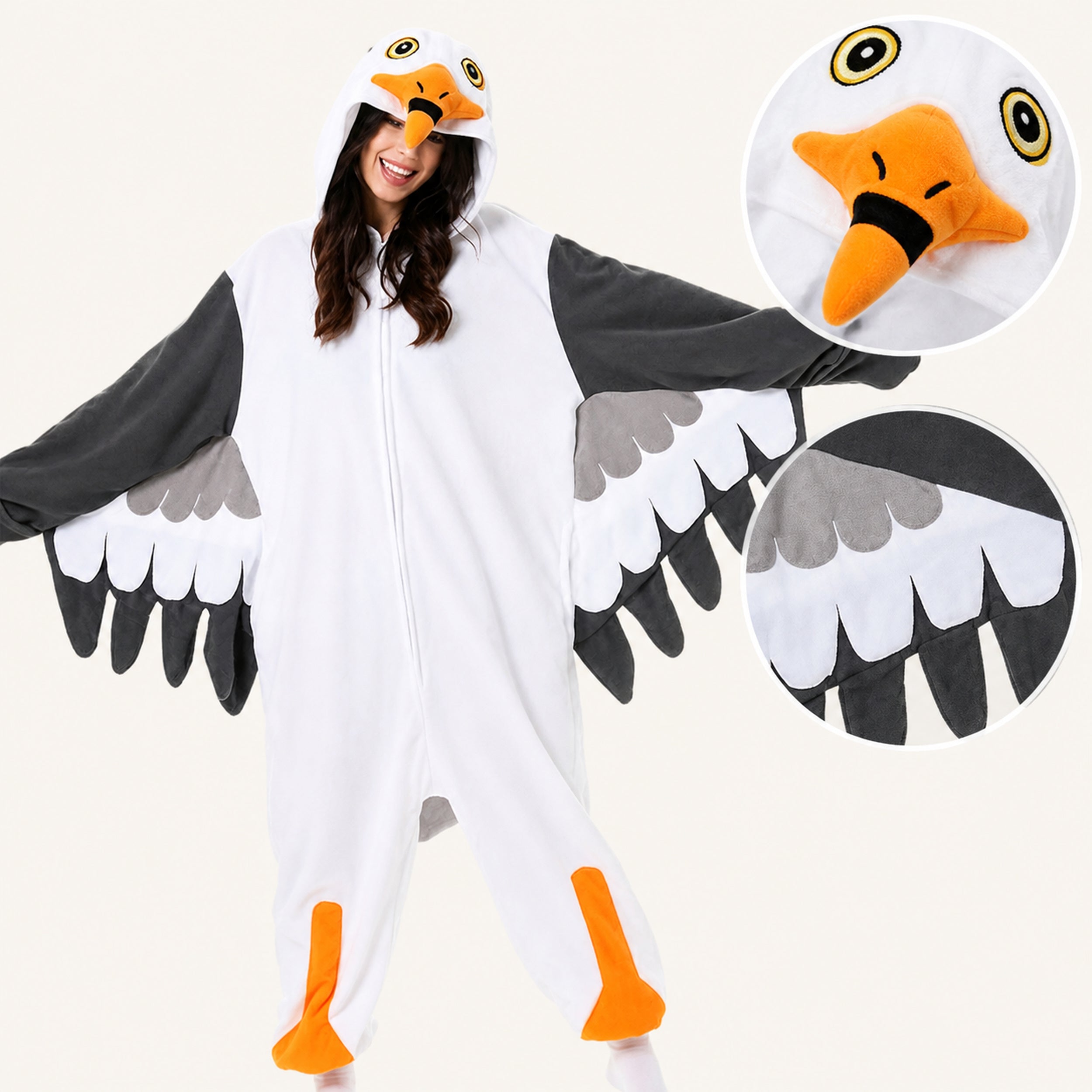 Bird Character Kigurumi Onesie - character detail