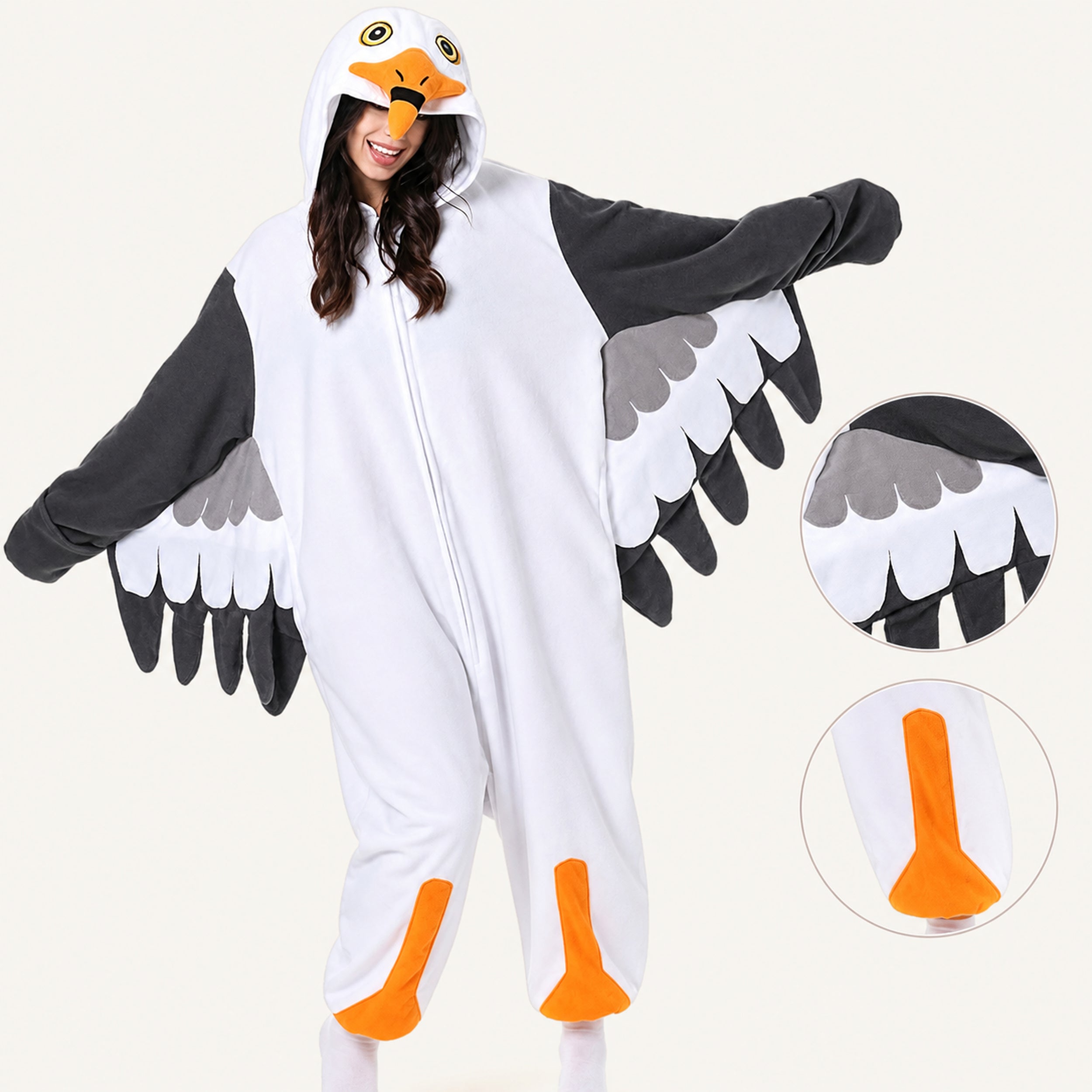 Bird Character Kigurumi Onesie - feature details