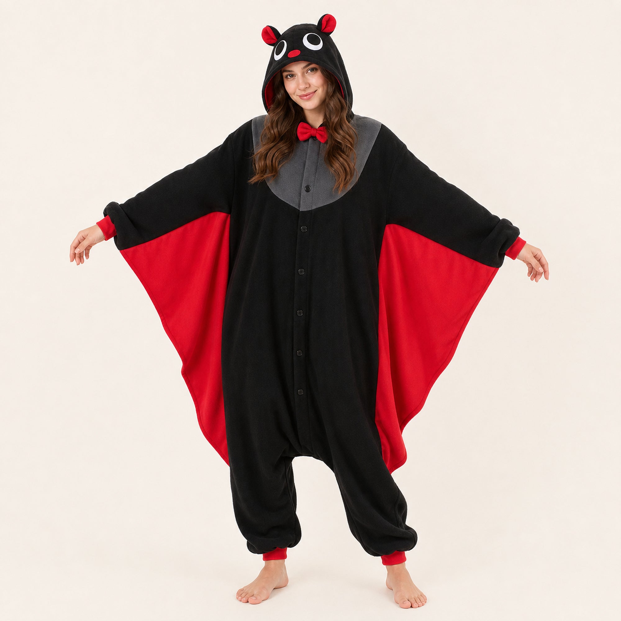 Leoxa black and red bat kigurumi onesie – 01 hero