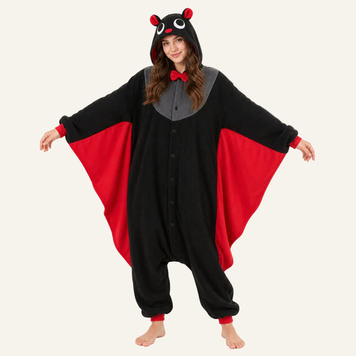 Leoxa black and red bat kigurumi onesie – 01 hero