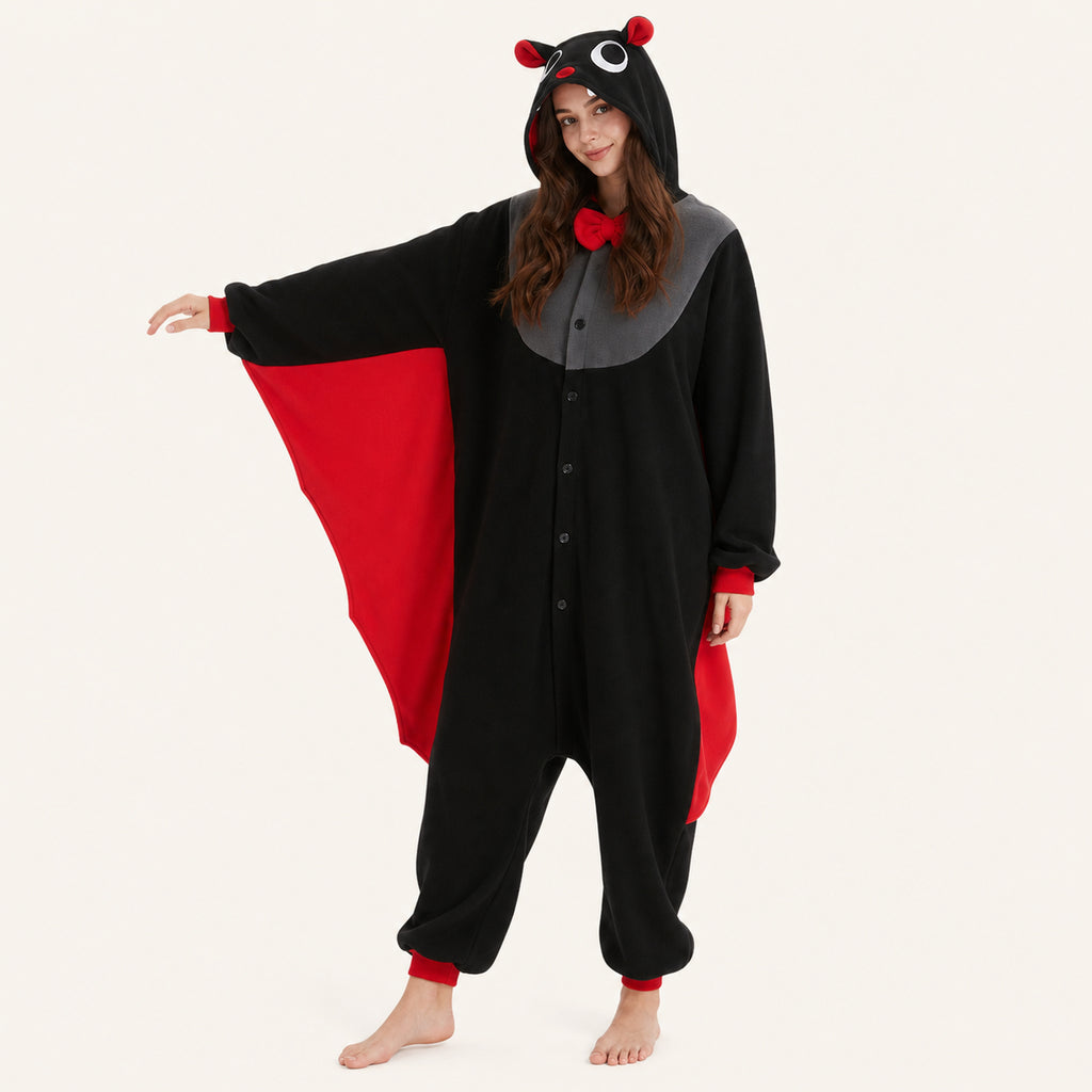 Leoxa black and red bat kigurumi onesie – 03 second look