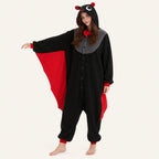 Leoxa black and red bat kigurumi onesie – 03 second look