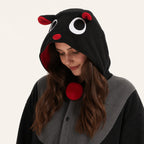 Leoxa black and red bat kigurumi onesie – 05 character detail