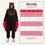 Leoxa black and red bat kigurumi onesie – 08 fit reference