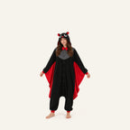 Leoxa black and red bat kigurumi onesie – 13 size adult woman