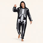 Leoxa black skeleton fleece onesie — 02 dynamic look