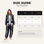 Leoxa black skeleton fleece onesie — 08 fit reference