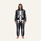 Leoxa black skeleton fleece onesie — 14 size adult man